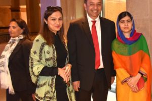 With Malala on her visit to Pakistan PM office