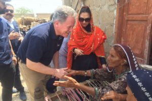 Marvi Memon and WFP Chief David Beasely